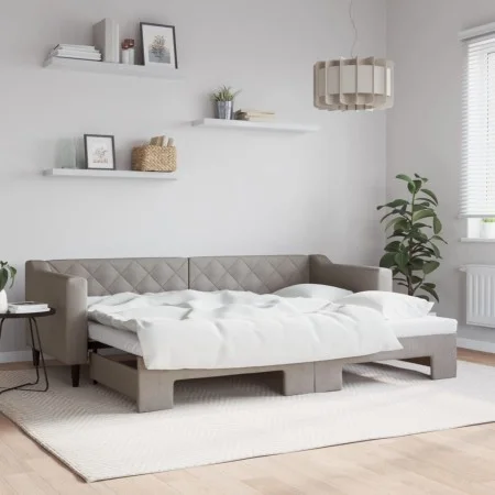 Sofá cama nido tela gris taupe 80x200 cm de vidaXL, Camas y somieres - Ref: Foro24-3197424, Precio: 244,63 €, Descuento: %