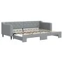 Trundle sofa bed light gray fabric 80x200 cm by vidaXL, Beds and slatted bases - Ref: Foro24-3197421, Price: 246,85 €, Discou...