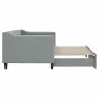 Trundle sofa bed light gray fabric 80x200 cm by vidaXL, Beds and slatted bases - Ref: Foro24-3197421, Price: 246,85 €, Discou...