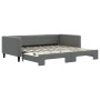 Trundle sofa bed dark gray fabric 100x200 cm by vidaXL, Beds and slatted bases - Ref: Foro24-3196584, Price: 217,74 €, Discou...