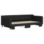 Ausziehbares Schlafsofa aus schwarzem Stoff, 100 x 200 cm von vidaXL, Betten und Lattenroste - Ref: Foro24-3197433, Preis: 26...