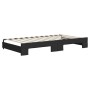 Ausziehbares Schlafsofa aus schwarzem Stoff, 100 x 200 cm von vidaXL, Betten und Lattenroste - Ref: Foro24-3197433, Preis: 26...