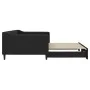 Ausziehbares Schlafsofa aus schwarzem Stoff, 100 x 200 cm von vidaXL, Betten und Lattenroste - Ref: Foro24-3197433, Preis: 25...