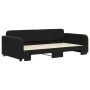 Black velvet trundle sofa bed 100x200 cm by vidaXL, Beds and slatted bases - Ref: Foro24-3196940, Price: 275,78 €, Discount: %