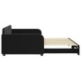 Black velvet trundle sofa bed 100x200 cm by vidaXL, Beds and slatted bases - Ref: Foro24-3196940, Price: 277,26 €, Discount: %