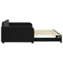 Black velvet trundle sofa bed 100x200 cm by vidaXL, Beds and slatted bases - Ref: Foro24-3196940, Price: 275,78 €, Discount: %