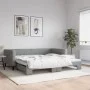 Sofá cama nido tela gris claro 100x200 cm de vidaXL, Camas y somieres - Ref: Foro24-3196583, Precio: 257,92 €, Descuento: %