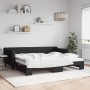 Sofá cama nido tela negro 90x200 cm de vidaXL, Camas y somieres - Ref: Foro24-3197428, Precio: 254,14 €, Descuento: %