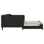 Ausziehbares Schlafsofa aus schwarzem Stoff, 90 x 200 cm von vidaXL, Betten und Lattenroste - Ref: Foro24-3197428, Preis: 250...