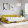 Ausziehbares Schlafsofa aus gelbem Samt, 90 x 200 cm von vidaXL, Betten und Lattenroste - Ref: Foro24-3196934, Preis: 256,65 ...