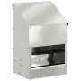 Comedero para pollos Plateado 21 x 16 x 33 cm Acero Galvanizado