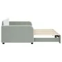 Light gray velvet trundle sofa bed 90x200 cm by vidaXL, Beds and slatted bases - Ref: Foro24-3196929, Price: 256,35 €, Discou...