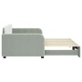 Sofá cama nido terciopelo gris claro 90x200 cm de vidaXL, Camas y somieres - Ref: Foro24-3196929, Precio: 256,45 €, Descuento: %