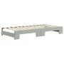 Light gray velvet trundle sofa bed 90x200 cm by vidaXL, Beds and slatted bases - Ref: Foro24-3196929, Price: 256,35 €, Discou...