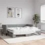 Ausziehbares Schlafsofa aus hellgrauem Stoff, 90 x 190 cm von vidaXL, Betten und Lattenroste - Ref: Foro24-3196588, Preis: 26...