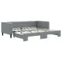 Trundle sofa bed light gray fabric 90x190 cm by vidaXL, Beds and slatted bases - Ref: Foro24-3196588, Price: 262,86 €, Discou...