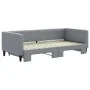 Trundle sofa bed light gray fabric 90x190 cm by vidaXL, Beds and slatted bases - Ref: Foro24-3196588, Price: 262,86 €, Discou...