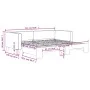 Trundle sofa bed light gray fabric 90x190 cm by vidaXL, Beds and slatted bases - Ref: Foro24-3196588, Price: 262,86 €, Discou...