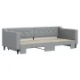 Trundle sofa bed light gray fabric 90x200 cm by vidaXL, Beds and slatted bases - Ref: Foro24-3197426, Price: 251,60 €, Discou...