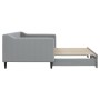 Sofá cama nido tela gris claro 90x200 cm de vidaXL, Camas y somieres - Ref: Foro24-3197426, Precio: 249,70 €, Descuento: %