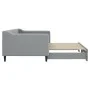 Trundle sofa bed light gray fabric 90x200 cm by vidaXL, Beds and slatted bases - Ref: Foro24-3197426, Price: 251,60 €, Discou...