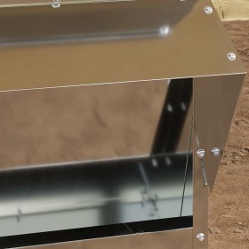 Comedero para pollos Plateado 40,5 x 45 x 41 cm