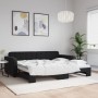 Ausziehbares Schlafsofa aus schwarzem Samt, 90 x 200 cm von vidaXL, Betten und Lattenroste - Ref: Foro24-3196933, Preis: 256,...