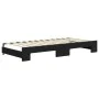 Ausziehbares Schlafsofa aus schwarzem Samt, 90 x 200 cm von vidaXL, Betten und Lattenroste - Ref: Foro24-3196933, Preis: 253,...