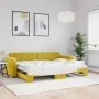 Sofá cama nido terciopelo amarillo 80x200 cm de vidaXL, Camas y somieres - Ref: Foro24-3196927, Precio: 238,47 €, Descuento: %