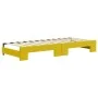 Yellow velvet trundle sofa bed 80x200 cm by vidaXL, Beds and slatted bases - Ref: Foro24-3196927, Price: 238,47 €, Discount: %