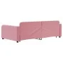 Ausziehbares Schlafsofa aus rosafarbenem Samt, 100 x 200 cm von vidaXL, Betten und Lattenroste - Ref: Foro24-3196939, Preis: ...