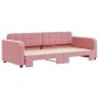 Ausziehbares Schlafsofa aus rosafarbenem Samt, 90 x 200 cm von vidaXL, Betten und Lattenroste - Ref: Foro24-3196932, Preis: 3...