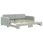 Sofá cama nido terciopelo gris claro 90x190 cm de vidaXL, Camas y somieres - Ref: Foro24-3196942, Precio: 241,56 €, Descuento: %