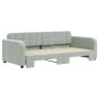 Sofá cama nido terciopelo gris claro 90x190 cm de vidaXL, Camas y somieres - Ref: Foro24-3196942, Precio: 241,56 €, Descuento: %