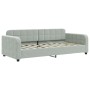 Ausziehbares Schlafsofa aus hellgrauem Samt, 90 x 190 cm von vidaXL, Betten und Lattenroste - Ref: Foro24-3196942, Preis: 245...