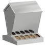 Comedero para pollos Plateado 30 x 30 x 39 cm Acero Galvanizado