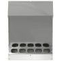 Comedero para pollos Plateado 30 x 30 x 39 cm Acero Galvanizado
