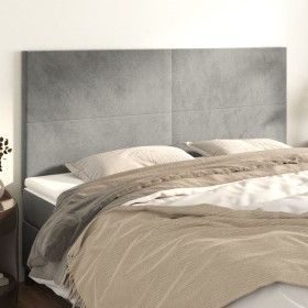 Kopfteile 4 Einheiten aus hellgrauem Samt 100x5x78/88 cm von vidaXL, Kopf- und Fußteile - Ref: Foro24-3116118, Preis: 93,04 €...