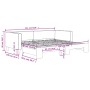 Sofá cama nido tela negro 90x190 cm de vidaXL, Camas y somieres - Ref: Foro24-3196590, Precio: 270,73 €, Descuento: %