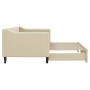 Ausziehbares Schlafsofa, cremefarbener Stoff, 80 x 200 cm von vidaXL, Betten und Lattenroste - Ref: Foro24-3197425, Preis: 24...