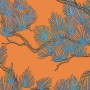 DUTCH WALLCOVERINGS Blue and orange pine wallpaper by DUTCH WALLCOVERINGS, Painted paper - Ref: Foro24-437400, Price: 44,78 €...