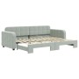 Ausziehbares Schlafsofa aus hellgrauem Samt, 80 x 200 cm von vidaXL, Betten und Lattenroste - Ref: Foro24-3196922, Preis: 271...