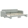 Light gray velvet trundle sofa bed 80x200 cm by vidaXL, Beds and slatted bases - Ref: Foro24-3196922, Price: 271,35 €, Discou...