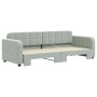 Ausziehbares Schlafsofa aus hellgrauem Samt, 80 x 200 cm von vidaXL, Betten und Lattenroste - Ref: Foro24-3196922, Preis: 271...