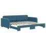 Ausziehbares Schlafsofa aus blauem Samt, 90 x 200 cm von vidaXL, Betten und Lattenroste - Ref: Foro24-3196928, Preis: 272,35 ...