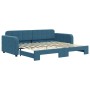 Sofá cama nido terciopelo azul 90x200 cm de vidaXL, Camas y somieres - Ref: Foro24-3196928, Precio: 272,01 €, Descuento: %