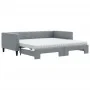 Trundle sofa bed with light gray fabric mattress 100x200 cm by vidaXL, Beds and slatted bases - Ref: Foro24-3196601, Price: 4...