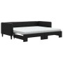 Ausziehbares Schlafsofa mit schwarzer Stoffmatratze 90x190 cm von vidaXL, Betten und Lattenroste - Ref: Foro24-3196608, Preis...