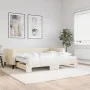 Sofá cama nido con colchón tela crema 90x200 cm de vidaXL, Camas y somieres - Ref: Foro24-3196600, Precio: 441,66 €, Descuent...