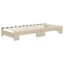 Trundle sofa bed with cream fabric mattress 90x200 cm by vidaXL, Beds and slatted bases - Ref: Foro24-3196600, Price: 439,61 ...